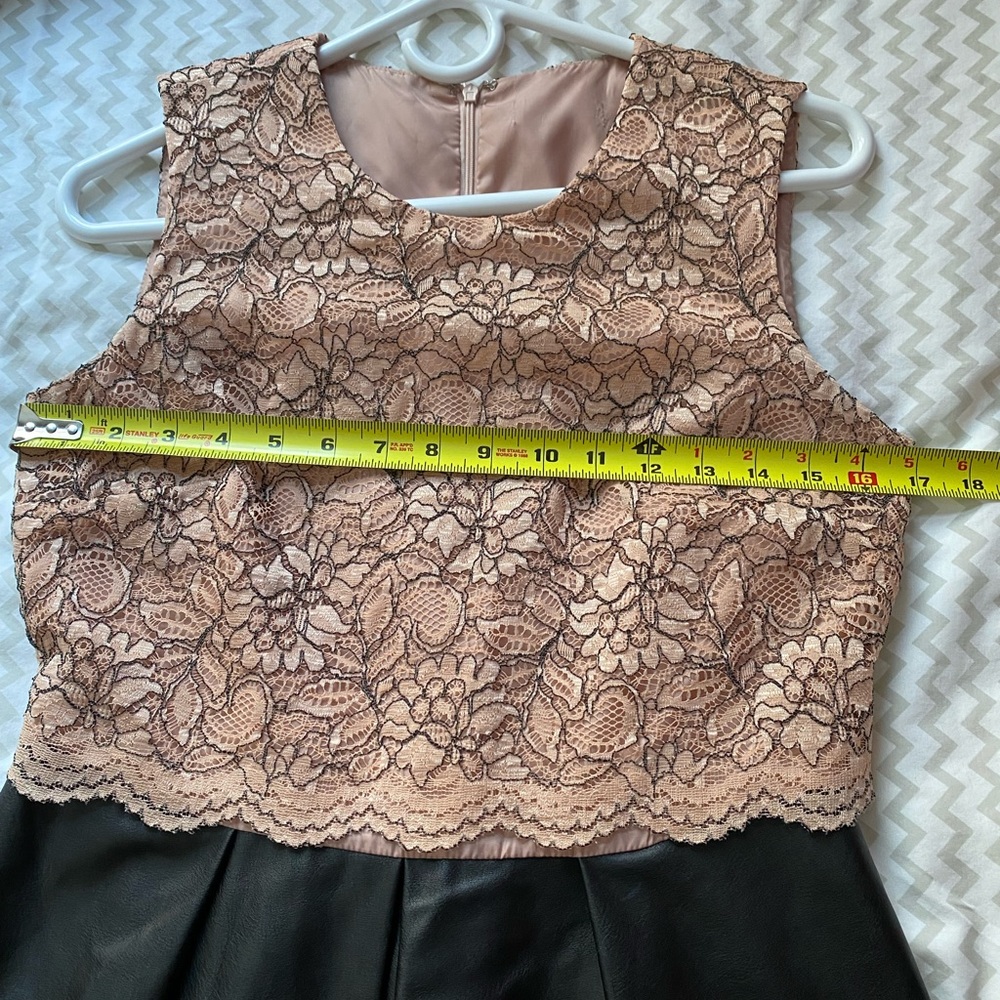Calvin Klein dress with faux leather skirt - Picture 6 of 10